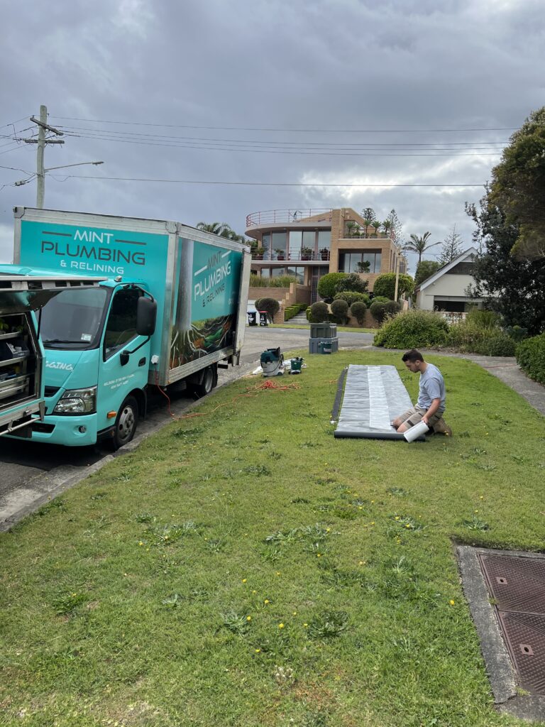 Mint Plumbing and Relining team preparing for a job